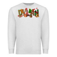 Oatmeal Heather Personalized Christmas Themed Premium Sweatshirt - NancyCooperArtShop