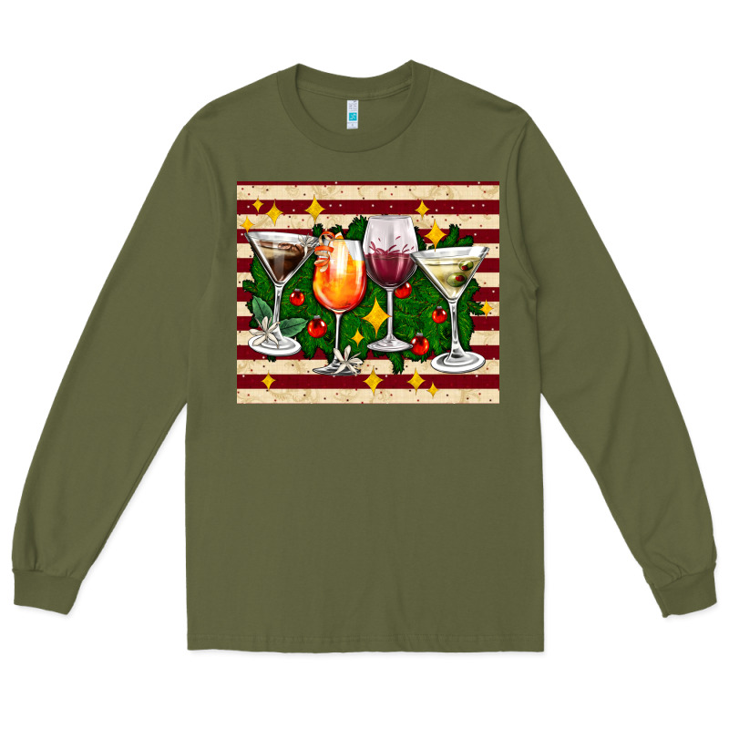 Christmas Cocktail Long Sleeve Tee by AdoDesignShop | Teevron