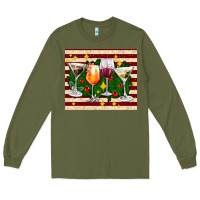 Army Green Christmas cocktail Long Sleeve Tee - AdoDesignShop