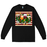 Black Christmas cocktail Long Sleeve Tee - AdoDesignShop