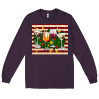 Plum Christmas cocktail Long Sleeve Tee - AdoDesignShop