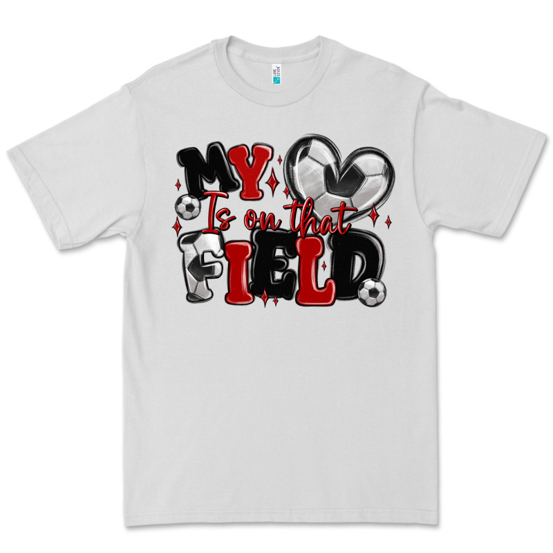 My Heart Is On That Field Soccer Premium Tee by MaliasSmallBusiness | Teevron