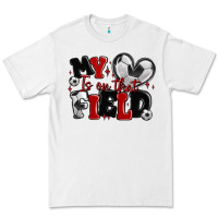 White my heart is on that field soccer Premium Tee - MaliasSmallBusiness