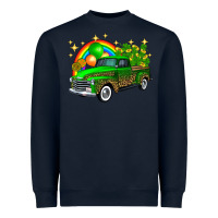 Navy st patricks shamrock gold rainbow balloon candy truck Heavyweight Sweatshirt - FaDigitalArtStudio