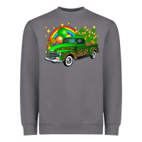 St Patricks Shamrock Gold Rainbow Balloon Candy Truck Heavyweight Sweatshirt | Teevron