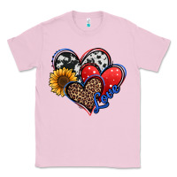Bubblegum Pink 4th of july american hearts Classic Tee - Jasminsmagicworld