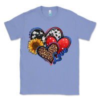 Colony Blue 4th of july american hearts Classic Tee - Jasminsmagicworld