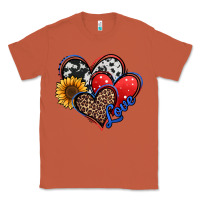 Copper 4th of july american hearts Classic Tee - Jasminsmagicworld