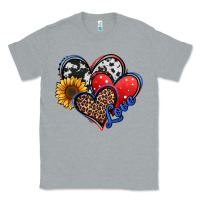 Heather Grey 4th of july american hearts Classic Tee - Jasminsmagicworld