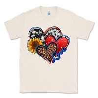 Natural 4th of july american hearts Classic Tee - Jasminsmagicworld