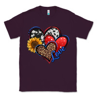 Plum 4th of july american hearts Classic Tee - Jasminsmagicworld