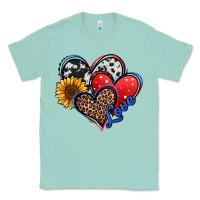 Seafoam 4th of july american hearts Classic Tee - Jasminsmagicworld