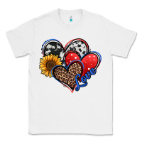 White 4th of july american hearts Classic Tee - Jasminsmagicworld