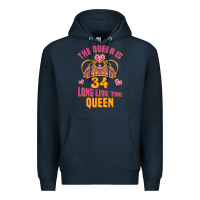 Navy the queen is 34 long live the queen Premium Hoodie - Jasminsmagicworld