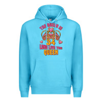 Ocean Blue the queen is 34 long live the queen Premium Hoodie - Jasminsmagicworld