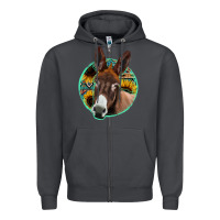 Smoke aztec backsground donkey Zipper Hoodie - Jasminsmagicworld