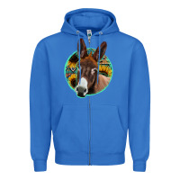 True Royal aztec backsground donkey Zipper Hoodie - Jasminsmagicworld