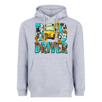 Heather Grey bus driver Heavyweight Hoodie - NancyCooperArtShop