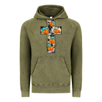 Vintage Olive pumpkin cross Vintage Hoodie - JahusDesignShop