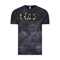 Cloud Black love our troops Vintage Tee - CowhideDigitalArt