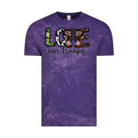 Cloud Purple love our troops Vintage Tee - CowhideDigitalArt