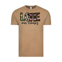 Vintage Coffee love our troops Vintage Tee - CowhideDigitalArt