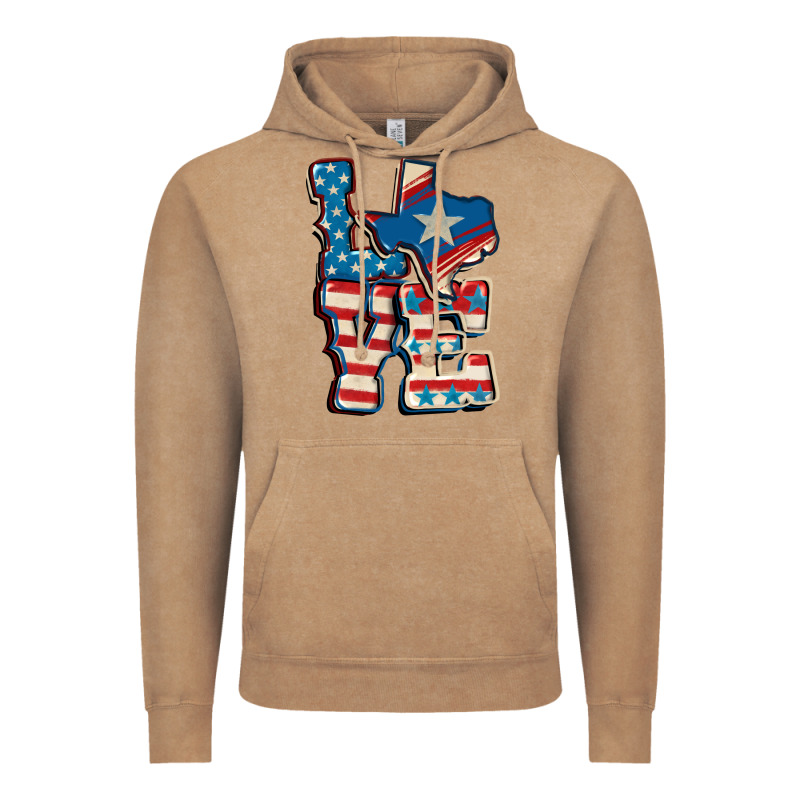 Love Texas  4th Of July Vintage Hoodie by CowGirlArtShop | Teevron
