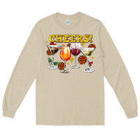 Mushroom Cheers Christmas Coctail Long Sleeve Tee - AdoDesignShop