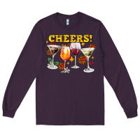 Plum Cheers Christmas Coctail Long Sleeve Tee - AdoDesignShop
