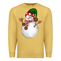 Antique Gold Snowman Premium Sweatshirt - NancyCooperArtShop
