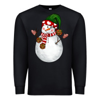 Black Snowman Premium Sweatshirt - NancyCooperArtShop
