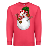 Cardinal Snowman Premium Sweatshirt - NancyCooperArtShop