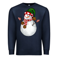 Navy Snowman Premium Sweatshirt - NancyCooperArtShop