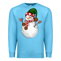 Ocean Blue Snowman Premium Sweatshirt - NancyCooperArtShop