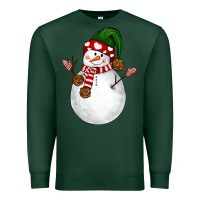 Sports Green Snowman Premium Sweatshirt - NancyCooperArtShop