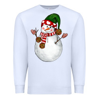 White Snowman Premium Sweatshirt - NancyCooperArtShop