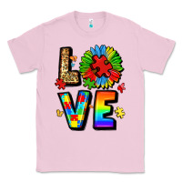 Bubblegum Pink autism love Classic Tee - LillyAllenDesigns