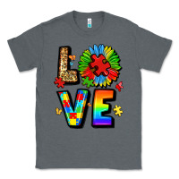 Charcoal Heather autism love Classic Tee - LillyAllenDesigns