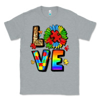 Heather Grey autism love Classic Tee - LillyAllenDesigns