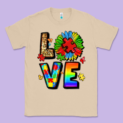 Autism Love Classic Tee Designed By Lillyallendesigns