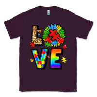 Plum autism love Classic Tee - LillyAllenDesigns