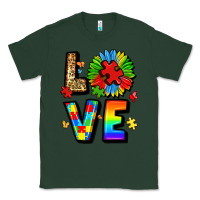 Sports Green autism love Classic Tee - LillyAllenDesigns