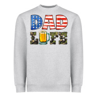 Heather Grey dad life Heavyweight Sweatshirt - HRA Design Shop
