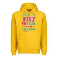 Lemon made in 1987, 35 years of being awesome Premium Hoodie - Jasminsmagicworld