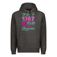 Smoke made in 1987, 35 years of being awesome Premium Hoodie - Jasminsmagicworld