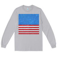 Moon Dust Glitter 4th Of July Seamless Pattern Long Sleeve Tee - BundleAndBundleShop