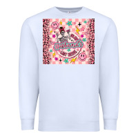 White on my husbunds last nerve pink Premium Sweatshirt - MaliasSmallBusiness