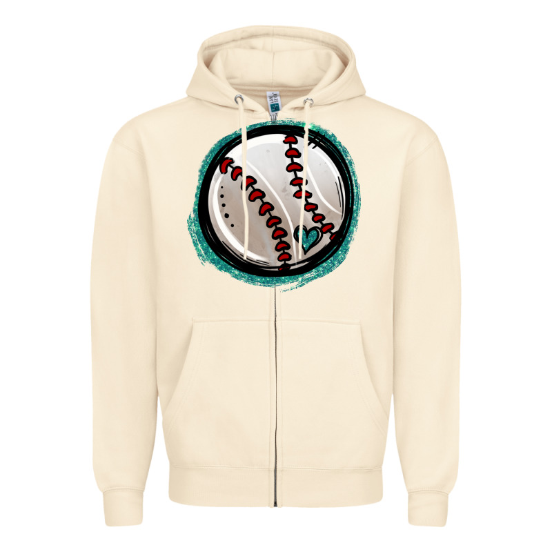 Glitter Baseball Zipper Hoodie by Jasminsmagicworld | Teevron