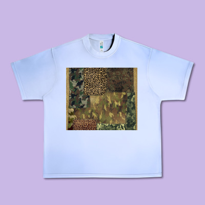 Camouflage Leopard Patches Urban Heavy Tee Designed By Barkaloodesign