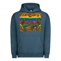 Pigment Midnight Navy western desert with leopard and sunflowers tumbler tbs Urban Hoodie - TumblerDesignByShophia